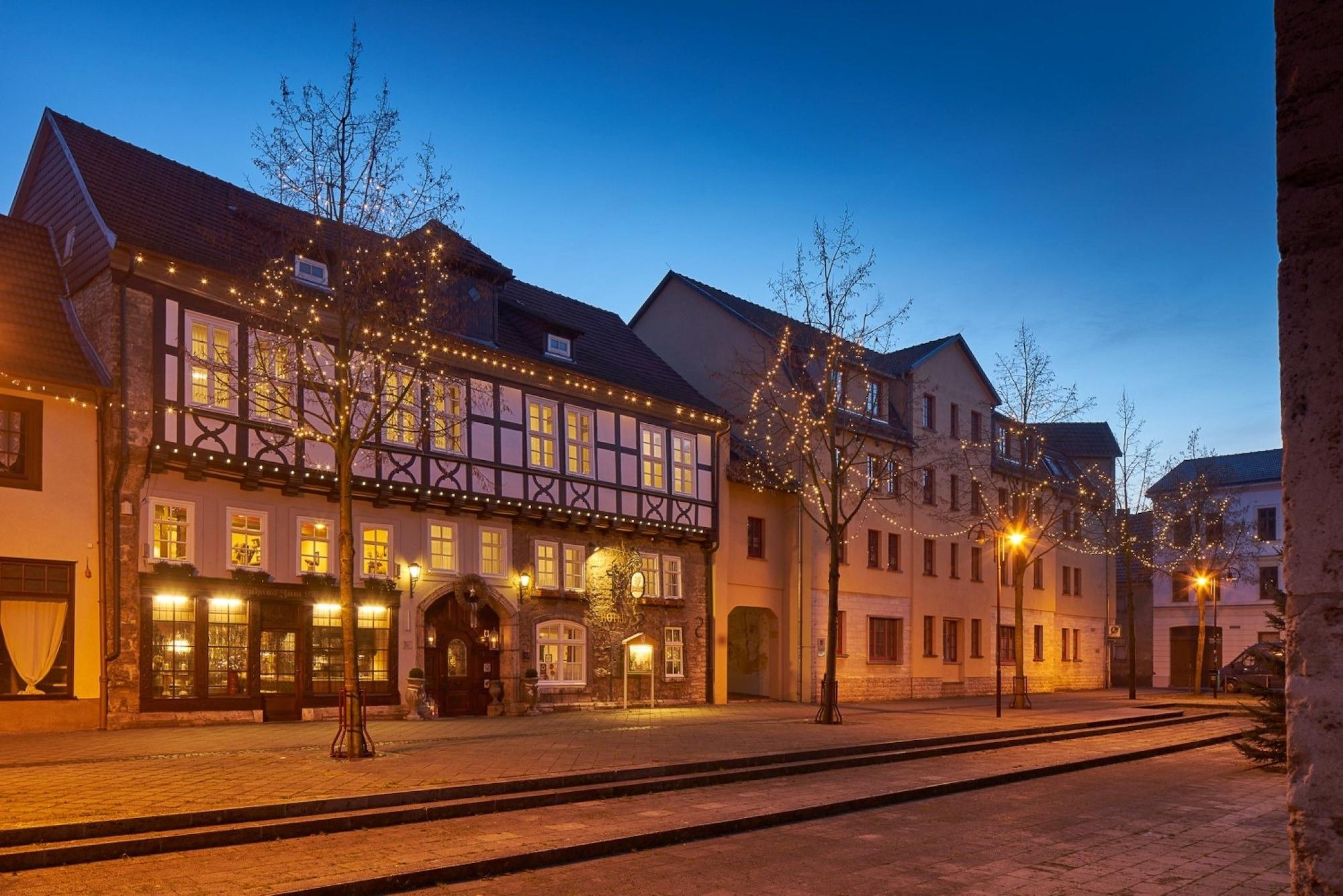 Hotel Brauhaus Zum Loewen Mühlhausen Exterior foto