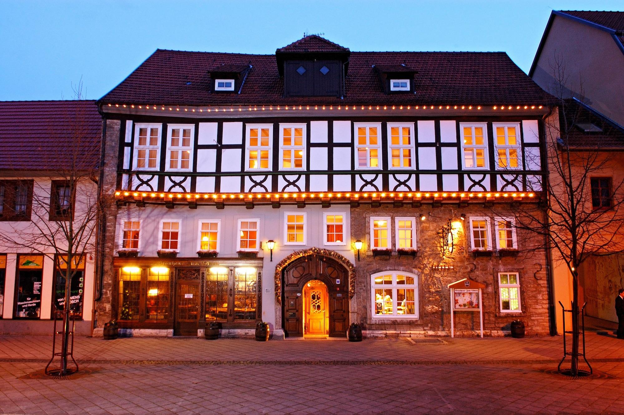 Hotel Brauhaus Zum Loewen Mühlhausen Exterior foto