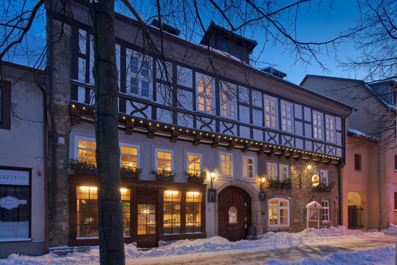 Hotel Brauhaus Zum Loewen Mühlhausen Exterior foto